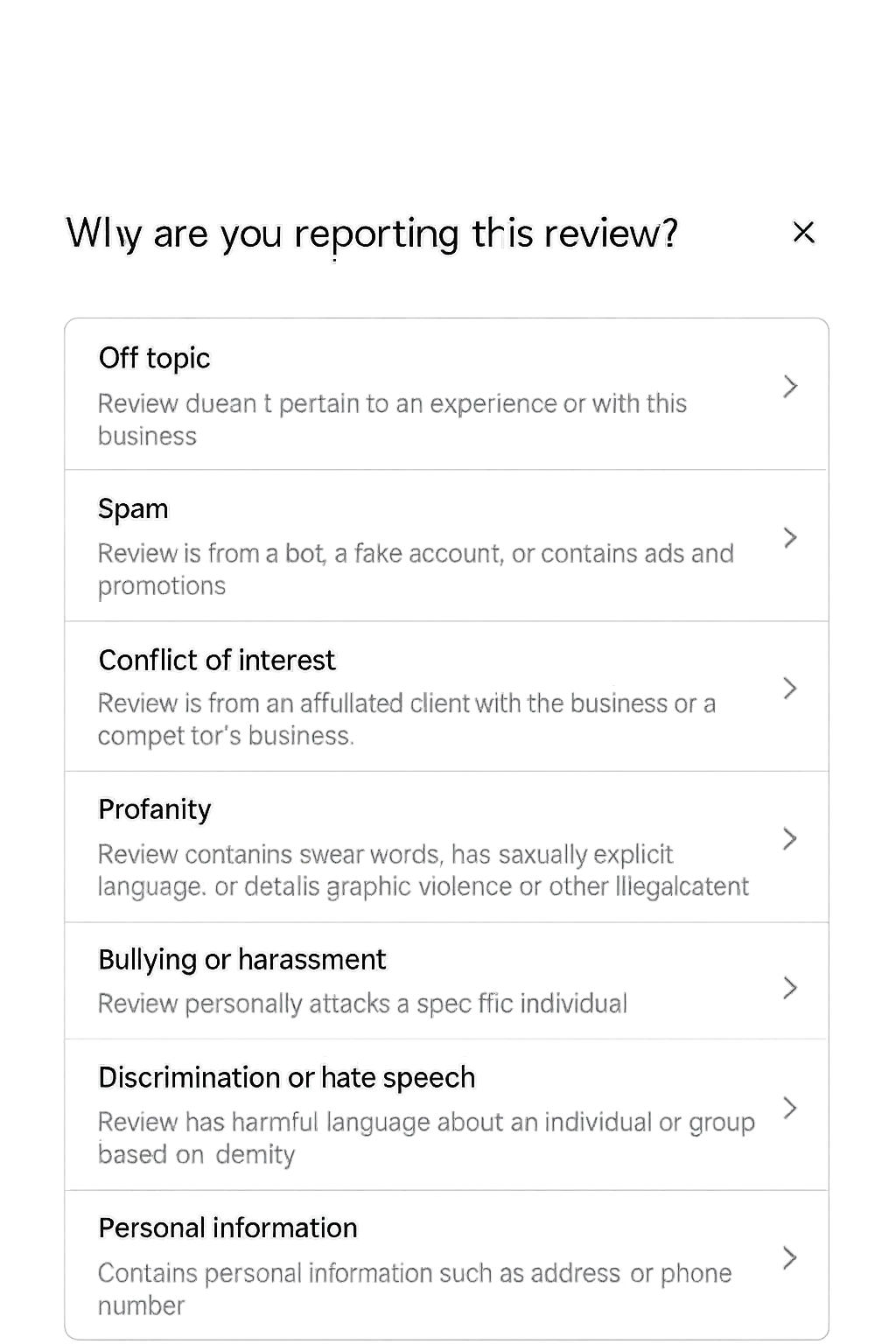 Google business profile repot review