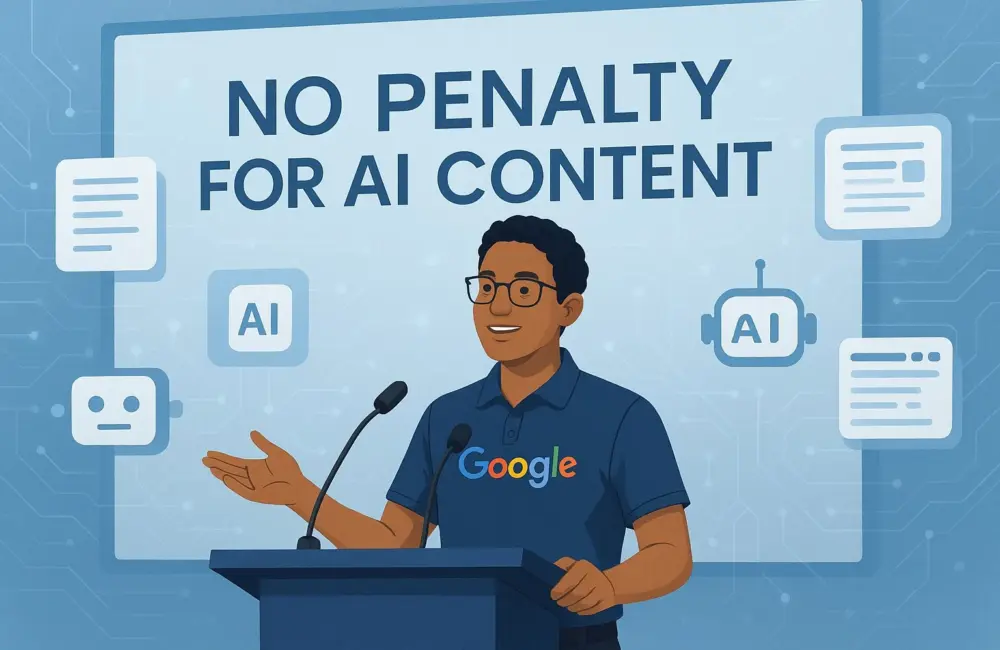 Google Confirms No Ranking Penalty for AI-Created Content