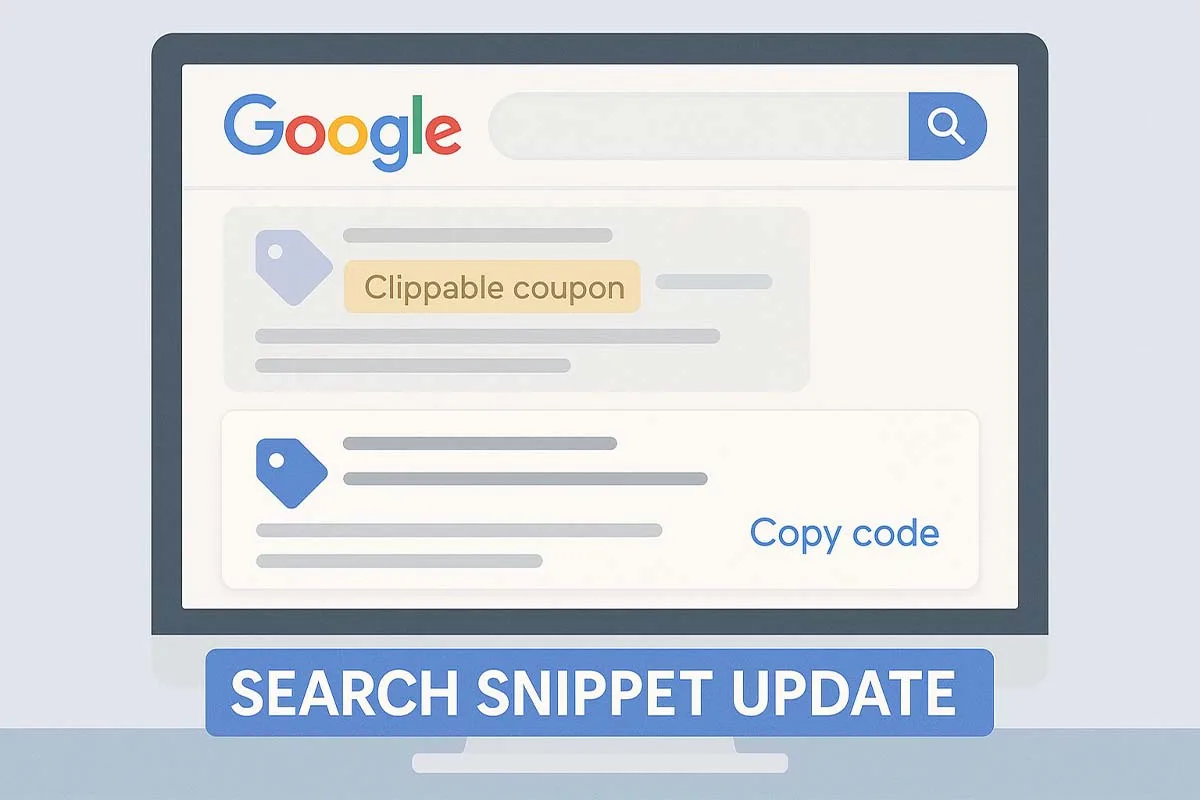 Search Snippet Update: ‘Copy Code’ Replaces Prominent Coupon Buttons in Google