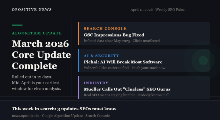 GSC bug and google core update 2026